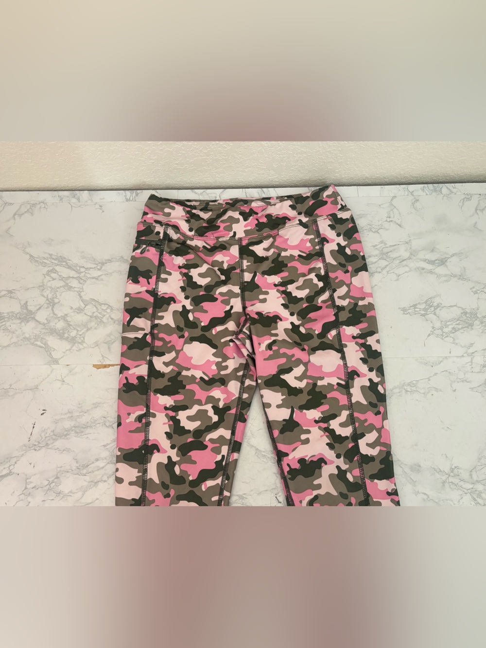 Tek Gear Shapewear BCG Women's L Leggings Lot Of 2 Black Pink Camo Pull On - Picture 5 of 8